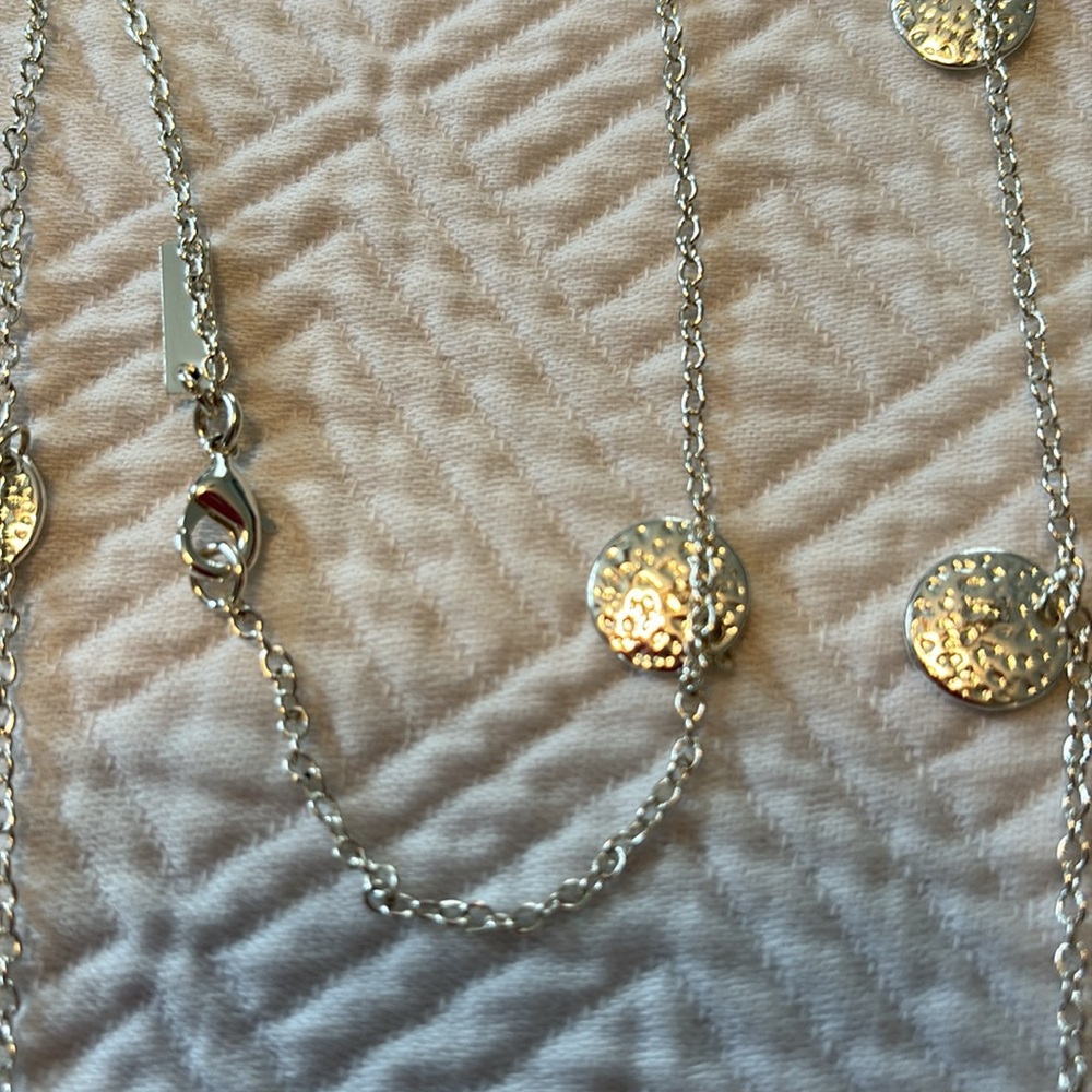 Daisy Fuentes Silver Disc Long Necklace - Picture 2 of 2